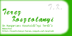 terez kosztolanyi business card